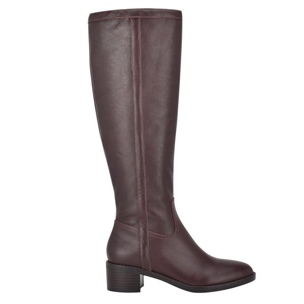 Nine West Caely Burgundy Boots | South Africa 65E95-4Y40
